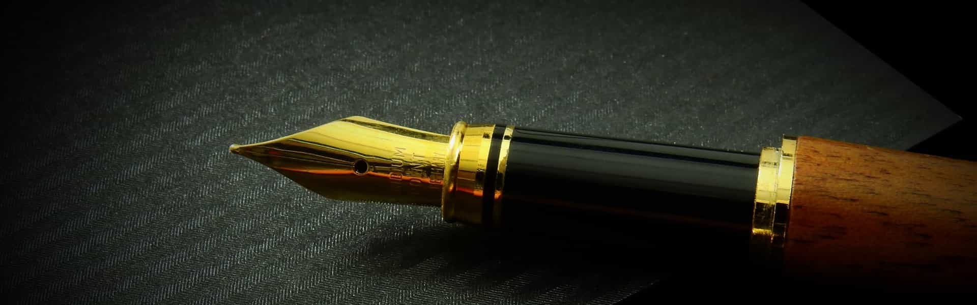 Tip of a fountain pen